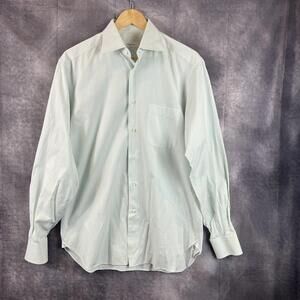Ermenegildo Zegna Men's Button Up Shirt Size Large Striped Italy Made‎